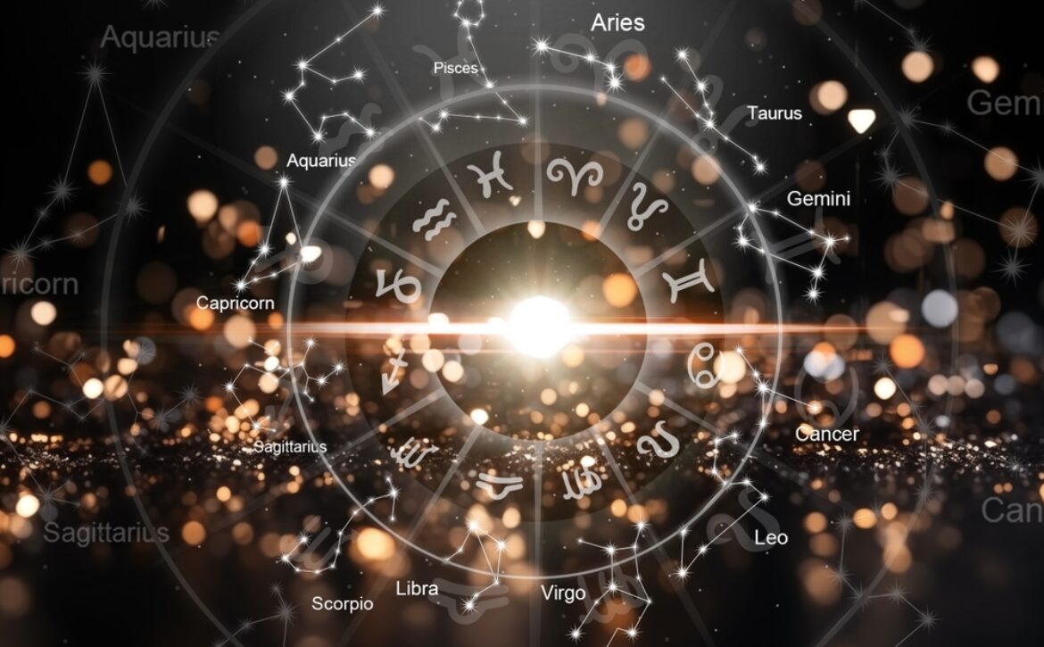 Zodiac,Signs,In,Big,Horoscope,Circle,In,Bright,Background
