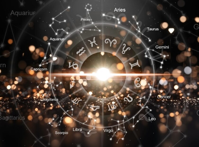 Zodiac,Signs,In,Big,Horoscope,Circle,In,Bright,Background